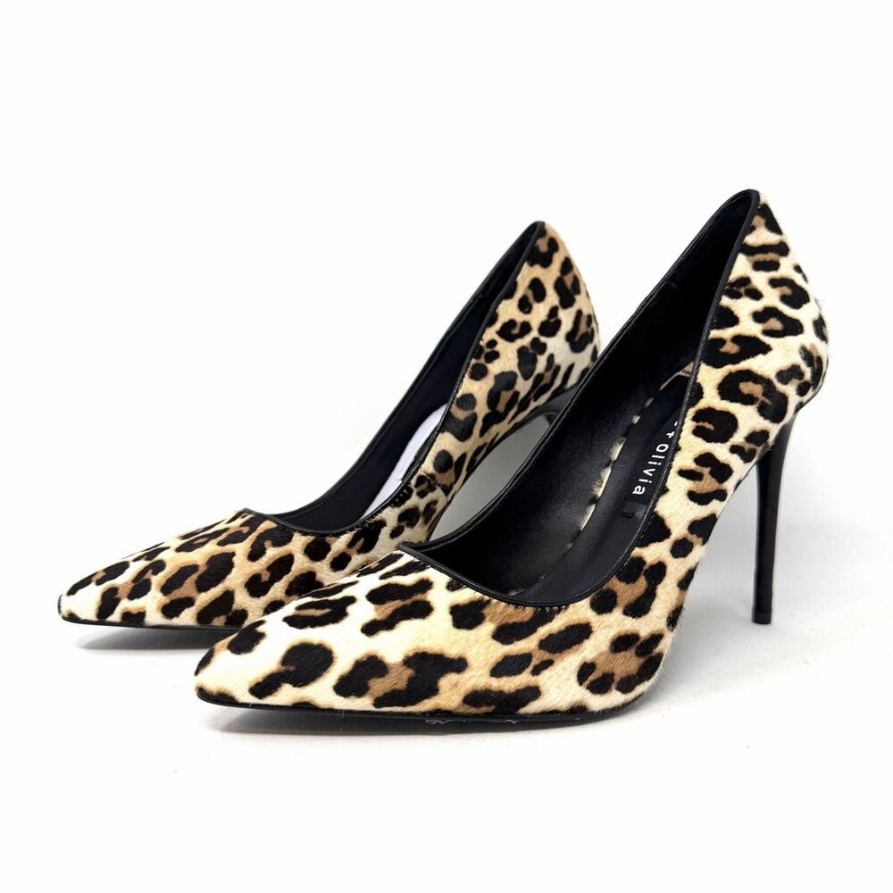 NWOB Alice + Olivia Leopard Print High Heels Sz 8.5 Retail- $400